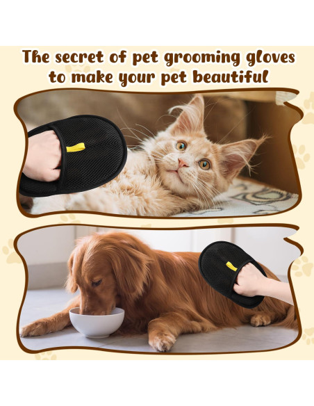 Guantes de Aseo Doble Cara FAIRLONG para Mascotas 2pcs