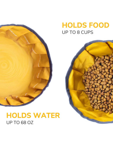 Tazón de Viaje Plegable LumoLeaf 2L para Perros y Gatos