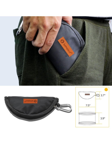 Tazón de Viaje Plegable LumoLeaf 2L para Perros y Gatos