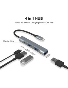 Hub Lightning a USB 3.0 Belcompany 4-en-1 con carga rápida 2