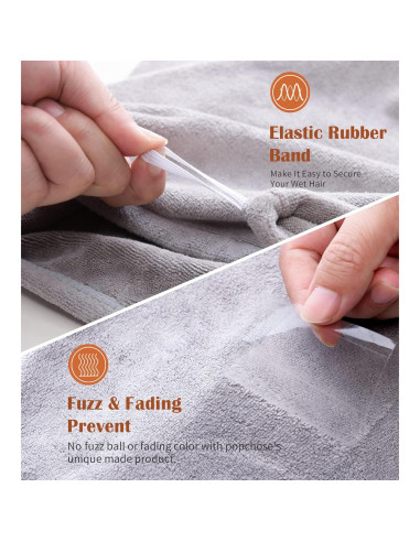 Toalla de Microfibra para Cabello POPCHOSE - Secado Rápido 3 Pzs