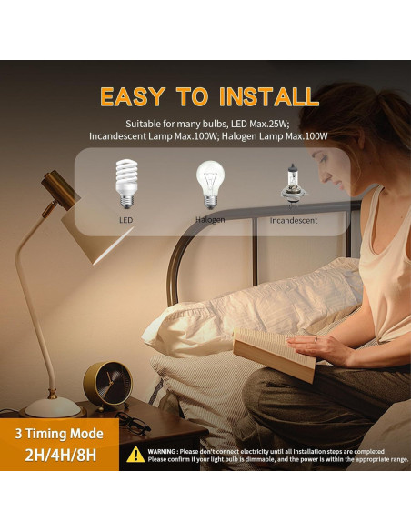 Interruptor de Atenuador Temporizado Chestele 1.8m 100W Interruptor de Atenuador Temporizado Chestele 1.8m 100W