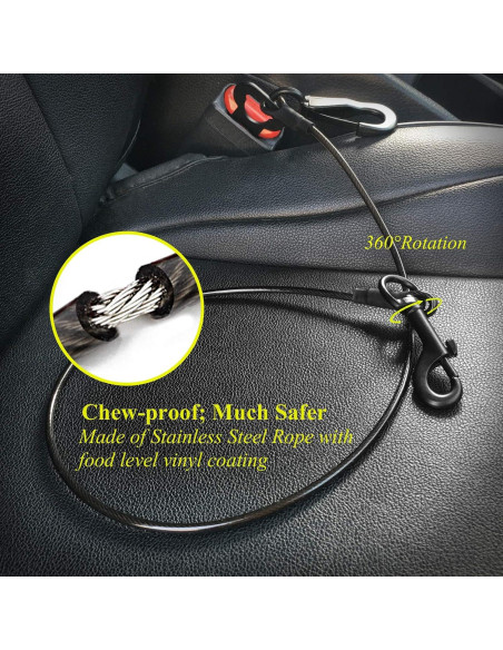 Cinturón de Seguridad para Perros VIVAGLORY 84.92 cm Negro