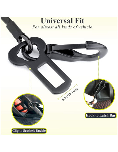 Cinturón de Seguridad para Perros VIVAGLORY 84.92 cm Negro