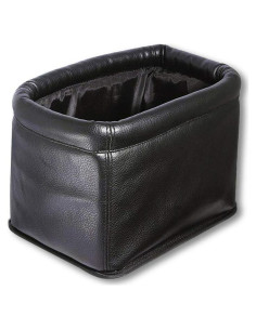 Basurero de cuero KINGBERWI para coche, organizador impermeable 22x16 cm