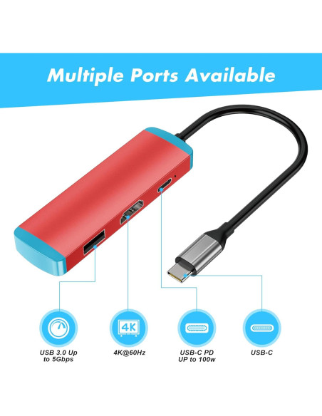Adaptador USB C a HDMI 4K RuntoGOL para Switch y Steam Deck