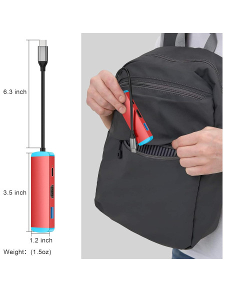 Adaptador USB C a HDMI 4K RuntoGOL para Switch y Steam Deck