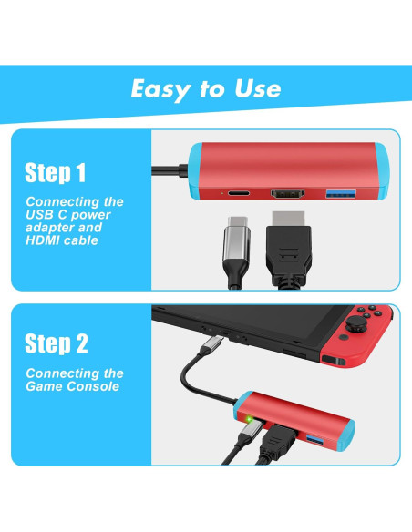 Adaptador USB C a HDMI 4K RuntoGOL para Switch y Steam Deck
