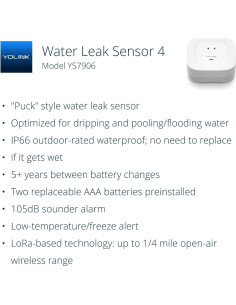 Kit de Inicio Hogar Inteligente YoLink con 3 Sensores de Fugas 2