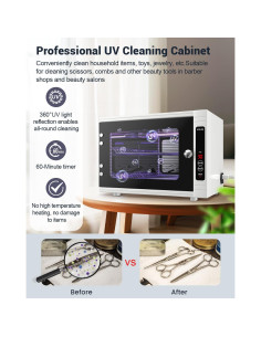 Gabinete de Limpieza UV 12L LETORS para Herramientas de Uñas 2