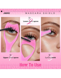 Escudo de Máscara 3 en 1 JIMIRE para Pestañas - Rosa 2