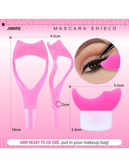 Escudo de Máscara 3 en 1 JIMIRE para Pestañas - Rosa