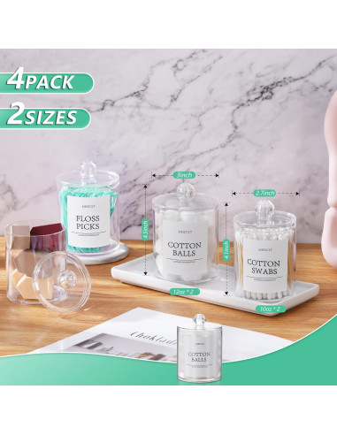 Juego de Organizadores de Baño MHDCLY - 4 Accesorios Transparentes