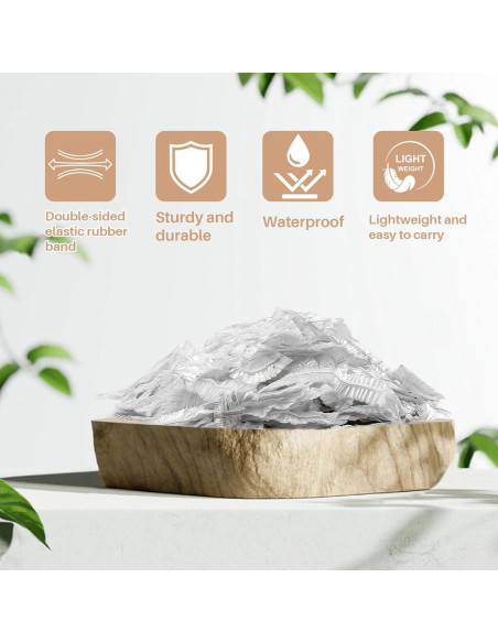 100 Gorras de Ducha Desechables MAQIHAN Impermeables Grandes