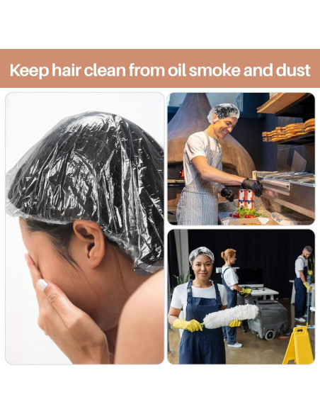 100 Gorras de Ducha Desechables MAQIHAN Impermeables Grandes