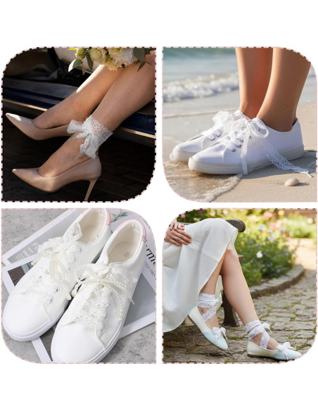 5 Piezas Encantos de Zapatos Tyqour - Perlas y Lazos