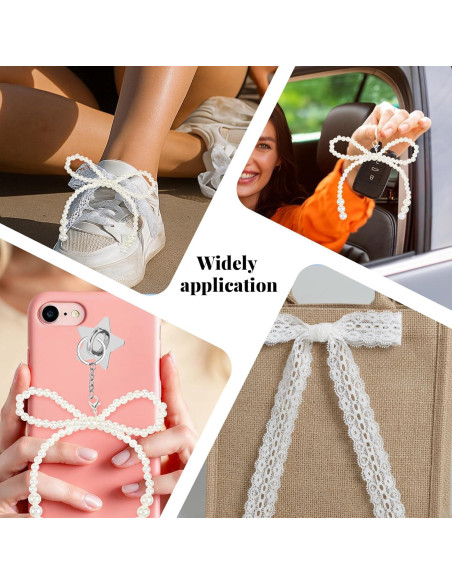 5 Piezas Encantos de Zapatos Tyqour - Perlas y Lazos