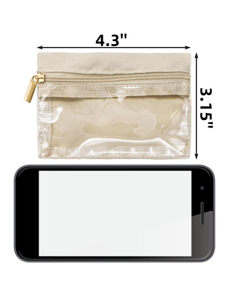 50 Bolsas de Joyería de Viaje Acshio Beige 10.9x8 cm