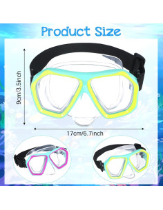 Gafas de Natación Adulto PercyEffie con Cubierta Nasal 180 2