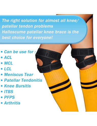 2 Soportes de Rodilla Ajustables Halloscume para Alivio del Dolor