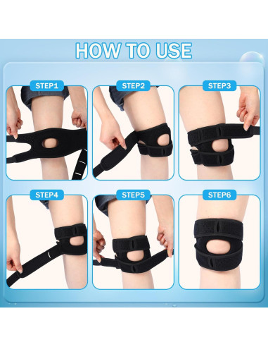 2 Soportes de Rodilla Ajustables Halloscume para Alivio del Dolor