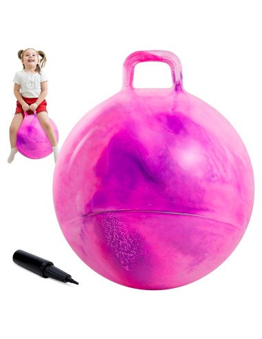 Bola Saltarina 50cm Upper Rider Rosa y Púrpura para Niños 6-12 Años