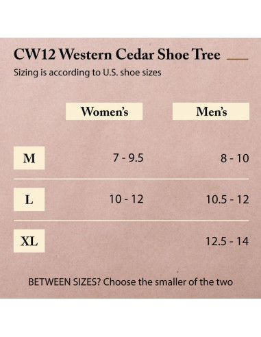 Árbol de Botas de Cedro Occidental FootFitter - Medio 7-9.5