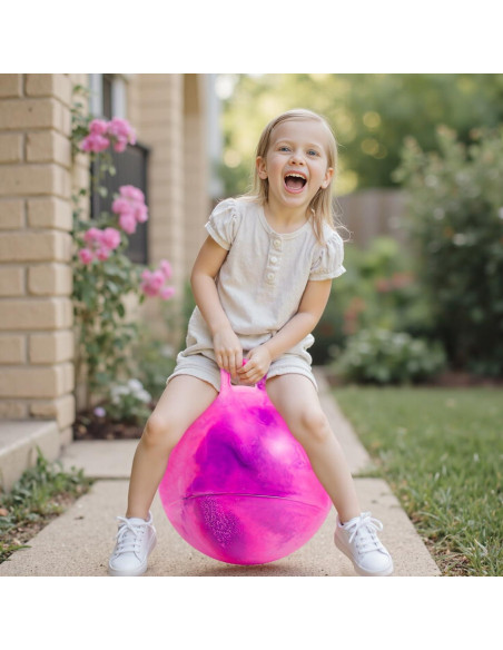 Bola Saltarina 50cm Upper Rider Rosa y Púrpura para Niños 6-12 Años