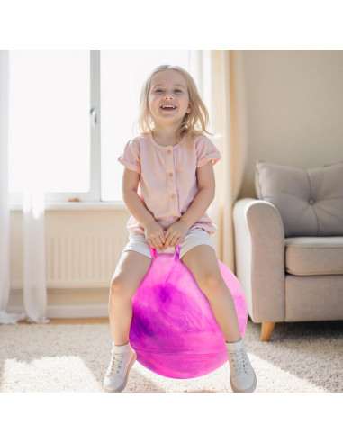Bola Saltarina 50cm Upper Rider Rosa y Púrpura para Niños 6-12 Años