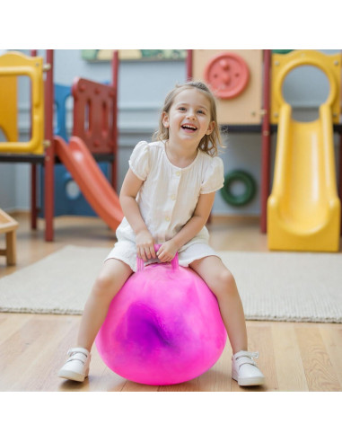 Bola Saltarina 50cm Upper Rider Rosa y Púrpura para Niños 6-12 Años
