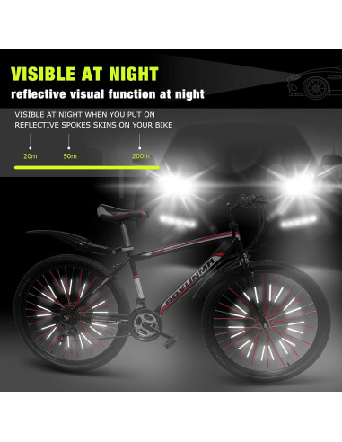 Reflectores de Radios PSLER 72 PCS para Bicicletas y Motocicletas