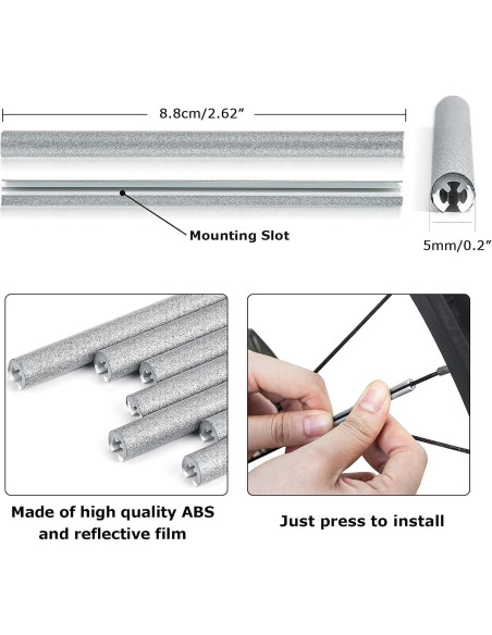 Reflectores de Radios PSLER 72 PCS para Bicicletas y Motocicletas