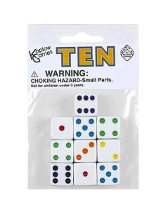 Dados D6 blancos 16mm Koplow Games - Paquete de 10 unidades 2