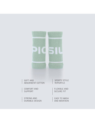 Muñequera de Algodón PICSIL Verde Oscuro - Absorbente y Transpirable