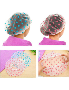 Gorro de Ducha Reutilizable Impermeable Shangling 27cm 3 Piezas 2