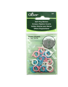 Marcadores de Anillo Abierto Clover 24 Piezas Multicolor