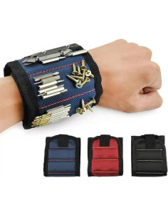 Pulsera Magnética Vastar para Herramientas con 6 Imánes - Negro 2
