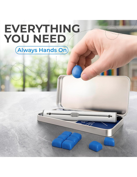 Kit de limpieza para auriculares y teléfonos Level8 - Azul