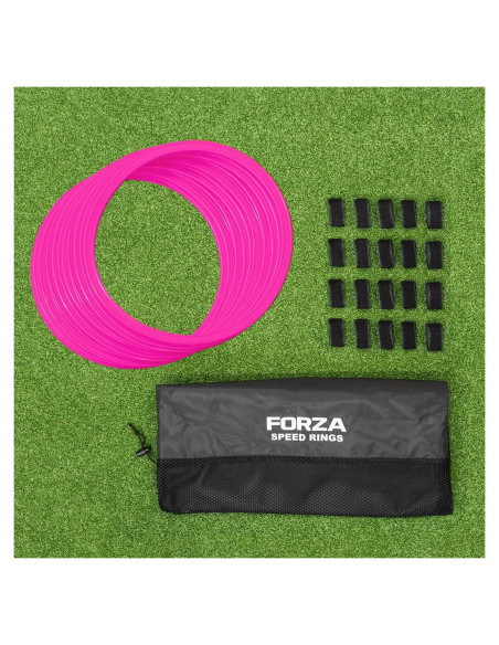 Anillos de Agilidad FORZA 12 Pack - Entrenamiento Versátil Rosa