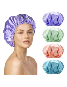 Gorras de Ducha Reutilizables SMILCO - 4 Colores Impermeables