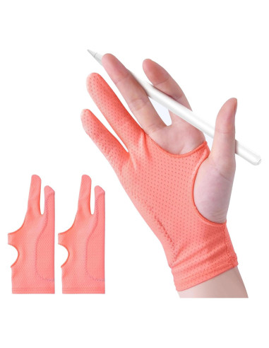 Guantes de Dibujo Rosa 2 Pack ANMONE para Pantallas Táctiles