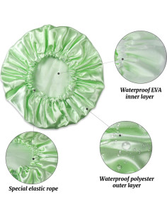 Gorras de Ducha Reutilizables SMILCO - 4 Colores Impermeables 2