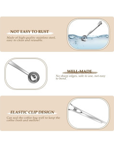 Cucharada Medidora 2 en 1 Quacc de Acero Inoxidable 17.3 cm 2