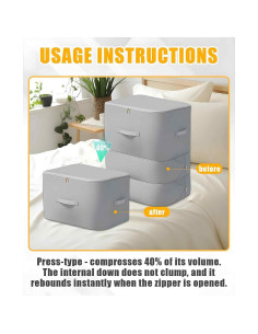 Paquete de 2 Bolsas de Almacenamiento Gaahkai 60x43 cm 2