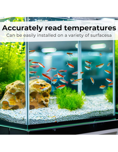 8 Tiras Termómetro Adhesivas Acuario Bremorou 18-34C