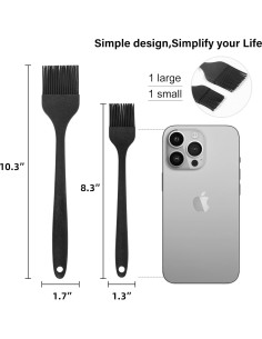 Brocha de Silicona CRAFTZONE para Basting - 2 Pcs, Resistente al Calor 2