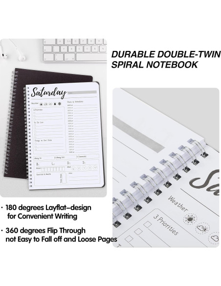 Planificador Diario y Semanal KAICN No Fechado 25.4x18.5cm