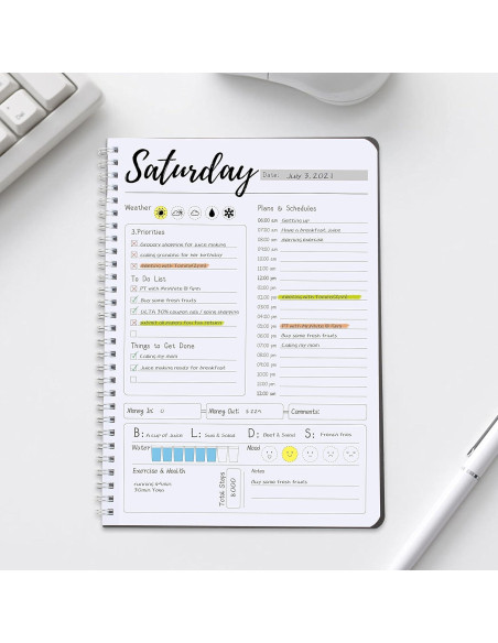 Planificador Diario y Semanal KAICN No Fechado 25.4x18.5cm