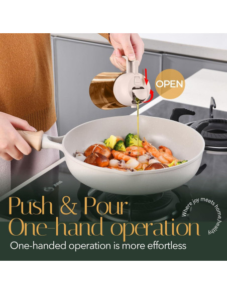 YARRAMATE Pulverizador de Aceite 16oz Vidrio Borosilicato Rosa