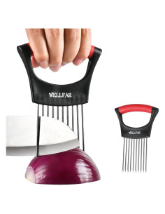 Soporte Cortador de Cebolla 2 Piezas WELLFAR Acero Inoxidable